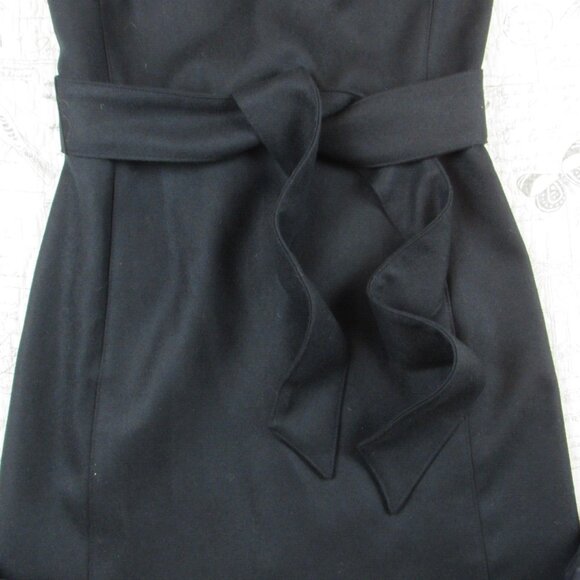RARE EUC $168 J CREW V-neck sheath dress double-serge wool Black G8357 WOMENS  6 - Picture 5 of 8